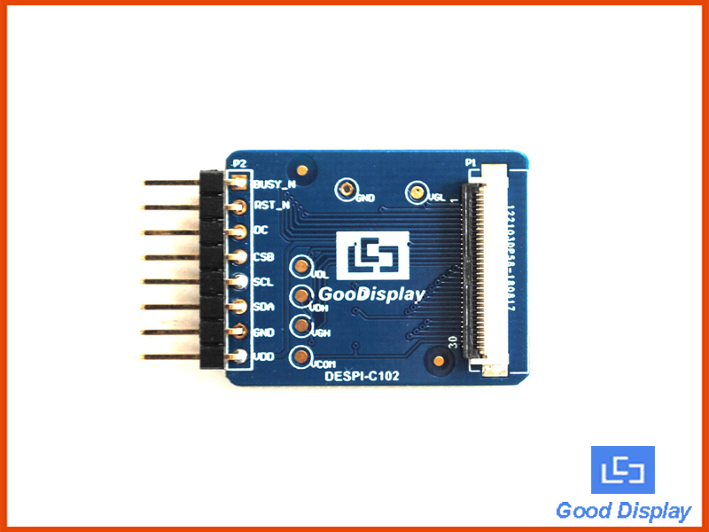 Connection adapter board HAT connect for 1.02 inch e-ink display module DESPI-C102