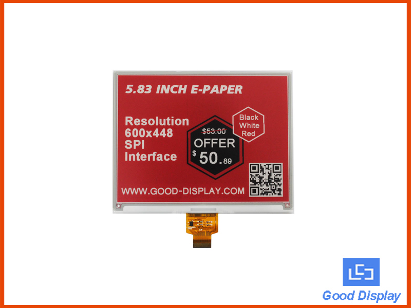 5.83 inch e-paper display| three colors GDEW0583Z21