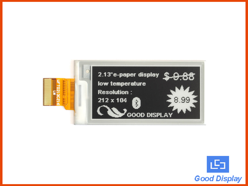 2.13 inch e-paper display ultra low temperature E ink panel SPI interface GDEW0213V7LT