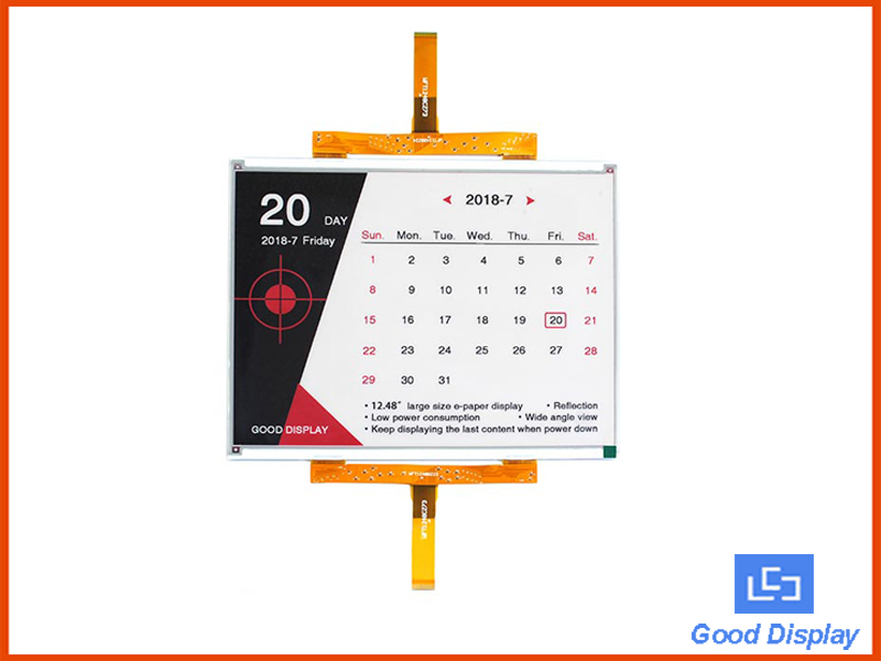 12.48 inch e-ink screen large e-paper display buy color e-paper black white and red GDEW1248Z95